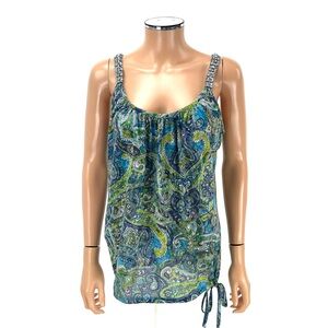 INC INTERNATIONAL CONCEPTS Sleeveless Tank Top Women's SIZE MEDIUM Blue Bling